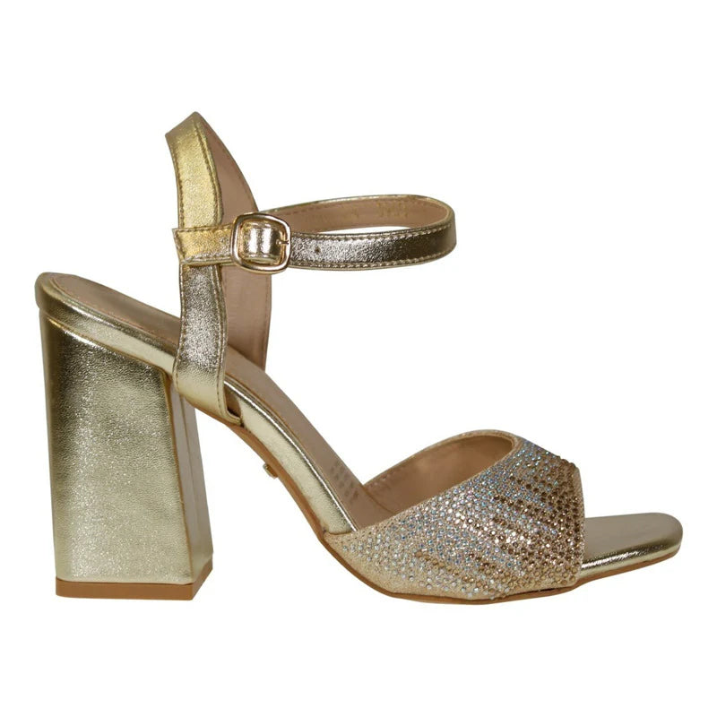 Sandalias Con Tacón Claudio Rocco Glitter Cr3960