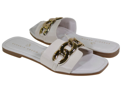 Sandalia Dama Herraje Dorado Claudio Rocco Cr038