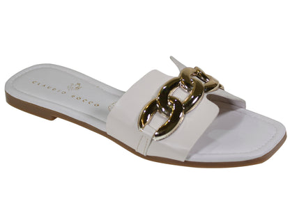 Sandalia Dama Herraje Dorado Claudio Rocco Cr038