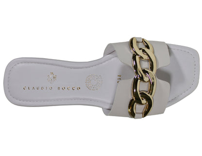 Sandalia Dama Herraje Dorado Claudio Rocco Cr038